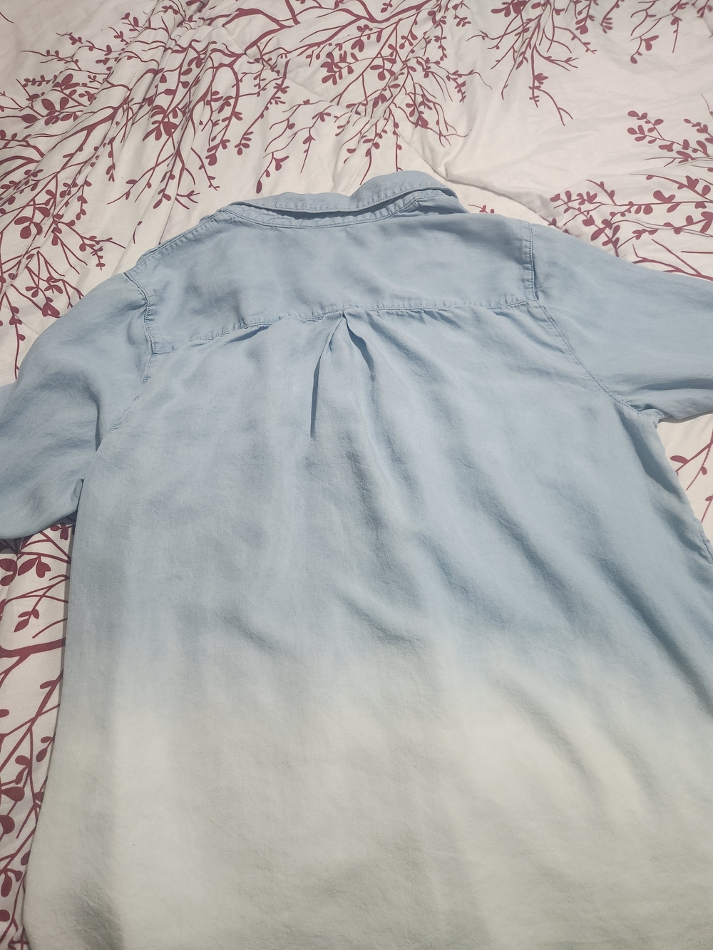 J. Jill Light Blue to White Ombre Button-Down Shirt - Picture 6 of 11